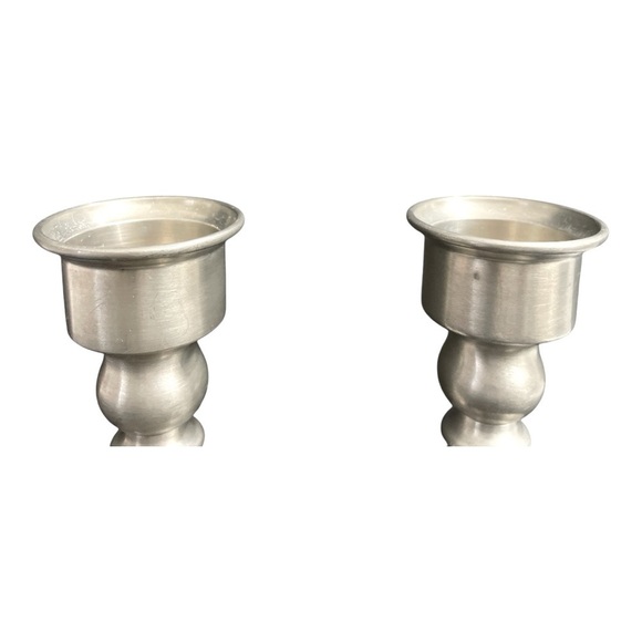 Pair of WEB weighted pewter candlesticks- 4.5inches tall - Picture 8 of 12